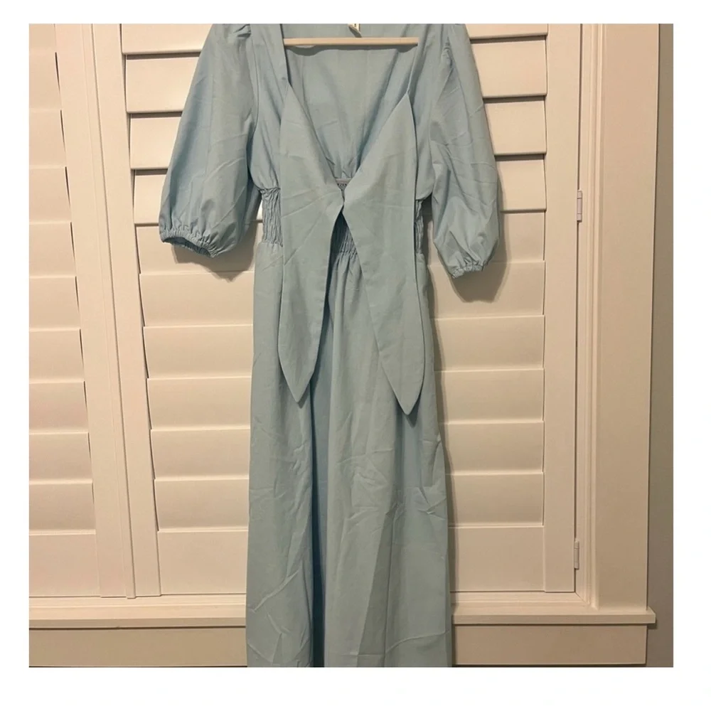 Commense Sky Blue Midi Dress - Picture 4 of 5